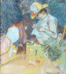 Madame Guillaumin beim Nähen, 1888