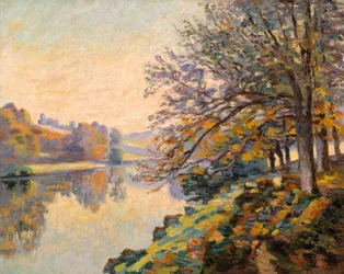 Flussufer, Herbst, ca. 1910