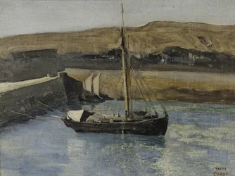 Ein Fischerboot, Honfleur, ca. 1830