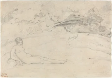 Ein Akt, der in einer Landschaft liegt, 1825-1828