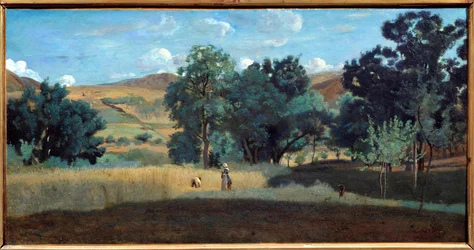 Ein Weizenfeld im Morvan im Jahr 1842