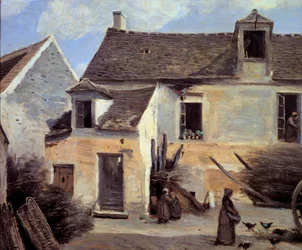 Hof eines Bauernhauses in der Nähe von Paris