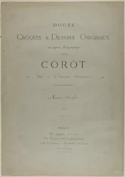 Umschlag und Text für Album Douze Croquis et Dessins Originaux