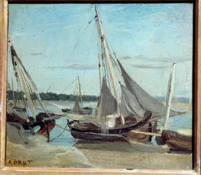Fischerboote im Kanal von Trouville