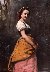 Junge Frau im Wald