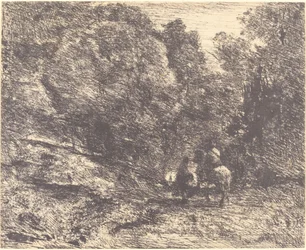 Reiter und Vagabund im Wald (Le Cavalier en forêt et le piéton)