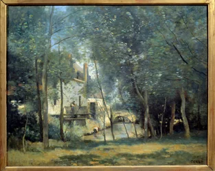 Le Moulin de Saint-Nicolas-Lez-Arras Gemälde von Camille Corot (1796-1875) 1874 Paris, Musée d