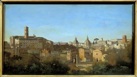Rom, das Forum gesehen von den Farnese-Gärten.