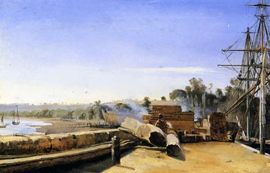 Werft in Honfleur, ca. 1823
