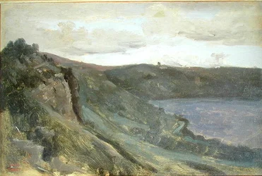 Die Ufer des Tiber, umgeben von Hügeln, ca. 1825-27