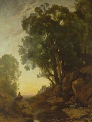 Der italienische Ziegenhirte oder Die Wirkung der untergehenden Sonne, ca. 1847