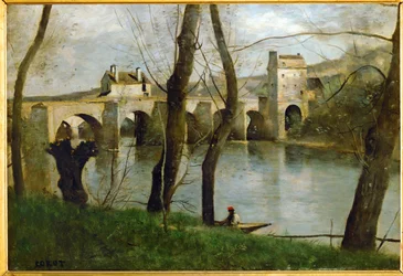 Die Brücke von Mantes, Frankreich