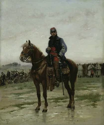 Ein berittener Offizier, 1877
