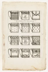 Designs für Schokoladentassen, Platte 1 aus 1st Cahier d