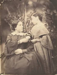 Porträt von Frau und Kind, 1855