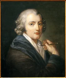 Selbstporträt. Gemälde von Jean Baptiste Greuze (1725-1805), Öl auf Leinwand, um 1755. Französische Kunst des 18. Jahrhunderts. Hôtel-Dieu, Musée Greuze, Tournus.