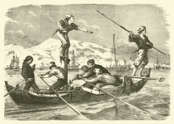 Schwertfischfang vor der Küste Siziliens (Gravur)