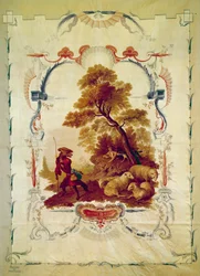 Der Wolf wurde zum Hirten (Illustration zur Fabel von Jean de La Fontaine)