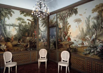 Ansicht des Demarteau-Wohnzimmers, dekoriert von Jean Baptiste Huet (1745-1811)