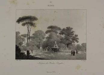 Brunnen im Garten der Villa Borghese, Rom