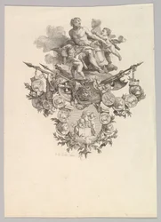 Vignette mit Hephaistos und Putti, 1779