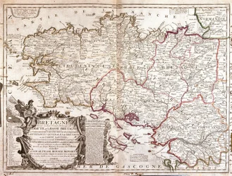 Karte der Bretagne (Frankreich)