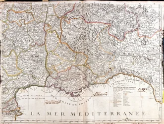 Karte von Dauphiné und Provence (Frankreich)