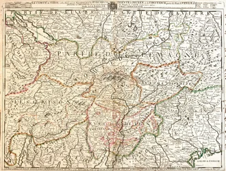 Karte der Provinz Tirol (Deutschland)