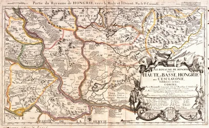 Karte des östlichen Teils des Königreichs Ungarn (Gravur)