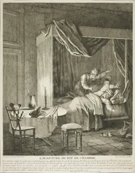 Das Abenteuer des Nachttopfs, Platte vier aus Scènes du Roman Comique