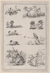 Chinoiserie-Ornamente, ca. 1760-85
