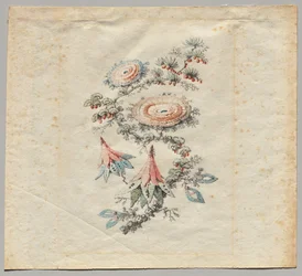 Blumenstickerei-Design für die Seidenmanufaktur von Lyon