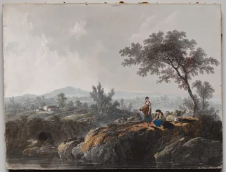 Hirten in einer Landschaft