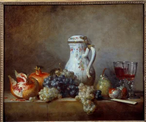 Trauben und Granatäpfel