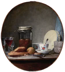 Glas mit Aprikosen