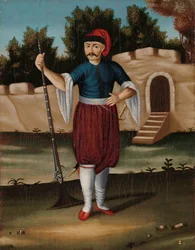 Mann von der albanischen Küste