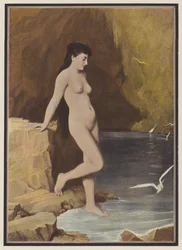 Nymphe in einer Grotte