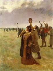 Flug des Wright-Doppeldeckers