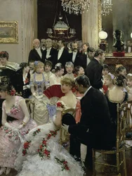 Der Abend - Um das Klavier, ca. 1880