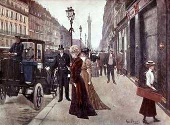 Die Rue de la Paix in Paris, ca. 1900