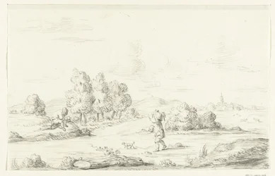 Landschaft mit zwei Männern