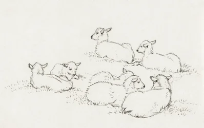 Sechs liegende Lämmer (1820)