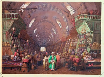 Ein Basar in Konstantinopel, 1873