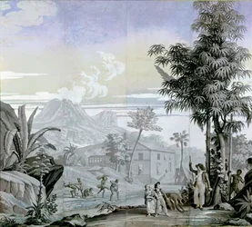Aufbruch zu einem Spaziergang, Illustration aus 