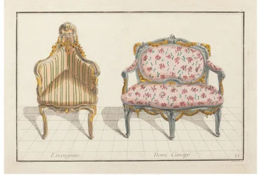 Encoignure, Demi Canapé. Nouvelle Iconologie Historique ou Attributs Hieroglyphiques, ca. 1768