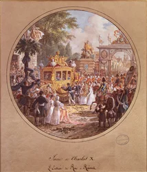 Der Einzug von Karl X. (1757-1836) in Reims, 28. Mai 1825