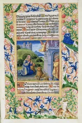 Antonius der Große und Paulus der Einsiedler, aus den Stundenbuch von Louis d