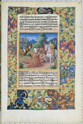 Das Treffen von Abigail und David, aus dem Stundenbuch von Louis d