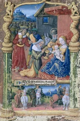 Ms. Lat. Q.v.I.126 fol.31 Anbetung der Könige, aus dem 