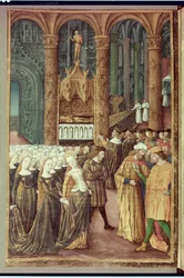 Priamos vor dem Grab von Hektor im Tempel des Apollo, aus der 